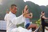 Tai Chi lesson on the sundeck-Garden Bay Luxury